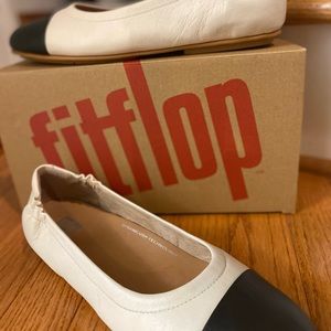 FITFLOP | Allegro Toe Cap Ballerinas | STONE | SZ 8.5 | NWT